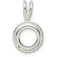 thumbnail image 1 of Sterling Silver Round Pendant Setting 6Mm - Pack Of 4, 1 of 1