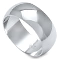 thumbnail image 1 of Sterling Silver Round Plain Bridal Band Ring 8MM Size 14, 1 of 3