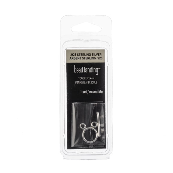 Sterling Silver Round Toggle Clasp Set by Bead Landing