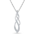 thumbnail image 1 of Sterling Silver Round White Diamond Fashion Pendant (0.12 CTTW), 1 of 2