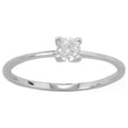 thumbnail image 1 of Sterling Silver Round-cut Cubic Zirconia Solitaire Promise Ring, 1 of 1