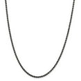 thumbnail image 1 of Sterling Silver Ruthenium 2.5mm Rope Chain Necklace - 11.0 Grams - 20 Inch, 1 of 2