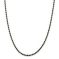 thumbnail image 1 of Sterling Silver Ruthenium 3mm Rope Chain Necklace - 20 Inch, 1 of 2