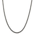 thumbnail image 1 of Sterling Silver Ruthenium 4mm Rope Chain, 1 of 1