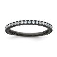 thumbnail image 1 of Sterling Silver Ruthenium-Plated 30 Stone CZ Ring, Polished - Size 7, 1 of 1