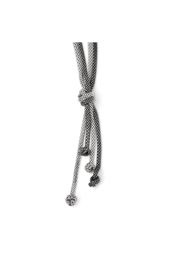 Finest Gold Sterling Silver Ruthenium-Plated Necklace with 2 in. Ext