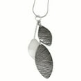 thumbnail image 1 of Finest Gold Sterling Silver Ruthenium-Plated Polished & Textured Pendant, 1 of 4