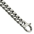 thumbnail image 1 of Sterling Silver Ruthenium and Antiqued Brushed Link Bracelet, 1 of 5