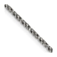 thumbnail image 1 of Sterling Silver Ruthenium-plated 1.7mm Twisted Tight Wheat Chain (Weight: 5.63 Grams, Length: 18 Inches), 1 of 4