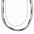thumbnail image 1 of Sterling Silver Ruthenium-plated Sparkle-Cut Necklace With 2inch Ext - 18 Inch - Measures 2.5mm Wide, 1 of 4
