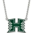 thumbnail image 1 of Sterling Silver S. Rh-P Logoart The U Of Hawai'i Large Enamel Pendant With Necklace (18 X 24) Made In United States ss023uhi-18, 1 of 4