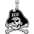 thumbnail image 1 of Sterling Silver S. Rh-Plated Logoart East Carolina University Xl Enamel Pendant (31 X 23) Made In United States ss070ecu, 1 of 5