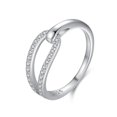 thumbnail image 1 of Sterling Silver S925 Ring Women Geometric Korean Style Gift, 1 of 4