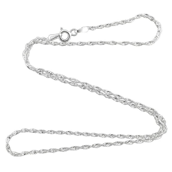 Sterling Silver SERPENTINE Rope Chain Necklace 925 Italy 16"-30" Singapore 1.5mm