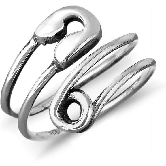 Sterling Silver Safety Key Ring for Women Adjustable Jewelry