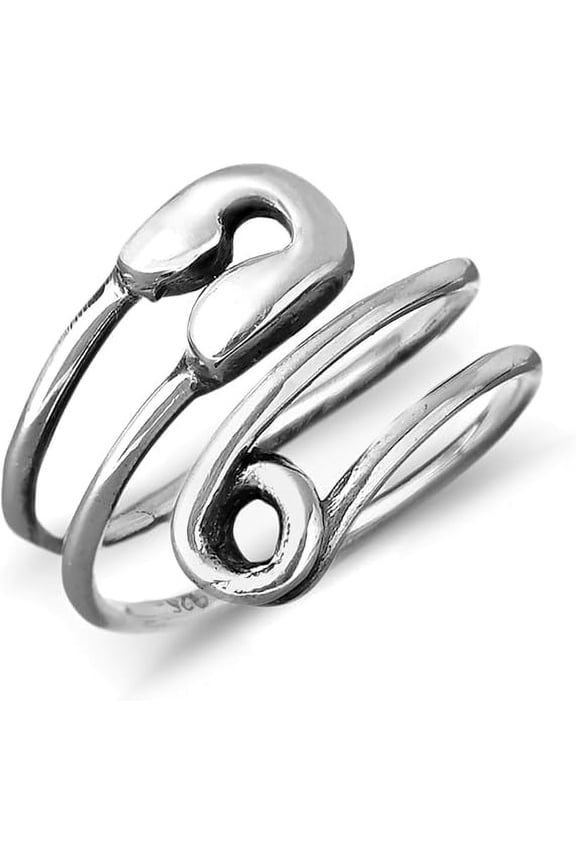 Sterling Silver Safety Key Ring for Women Adjustable Jewelry