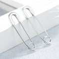 thumbnail image 1 of Sterling Silver Safety Pin Earrings, 1 of 3