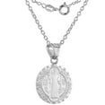 thumbnail image 1 of Sterling Silver Saint Benedict Medal Necklace 3/4 inch Round 30 inch R_50, 1 of 4