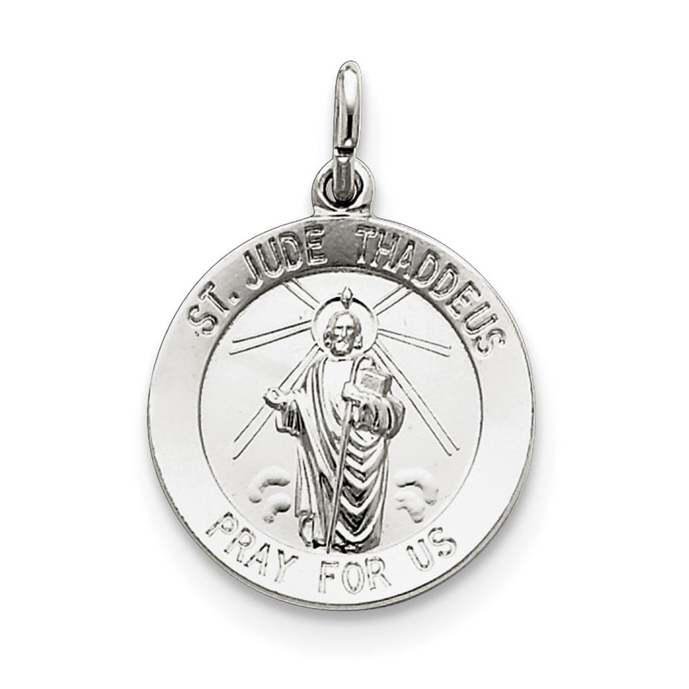 Sterling Silver Saint Jude Thaddeus Medal Pendant - 2.0 Grams ...