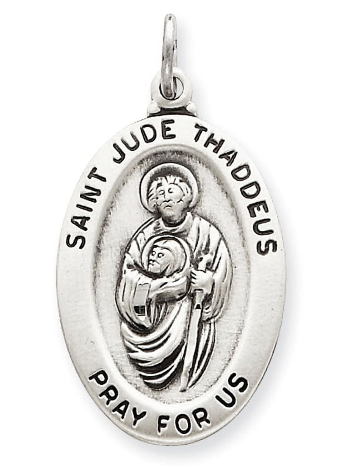 Sterling Silver Saint Jude Thaddeus Medal - Walmart.com
