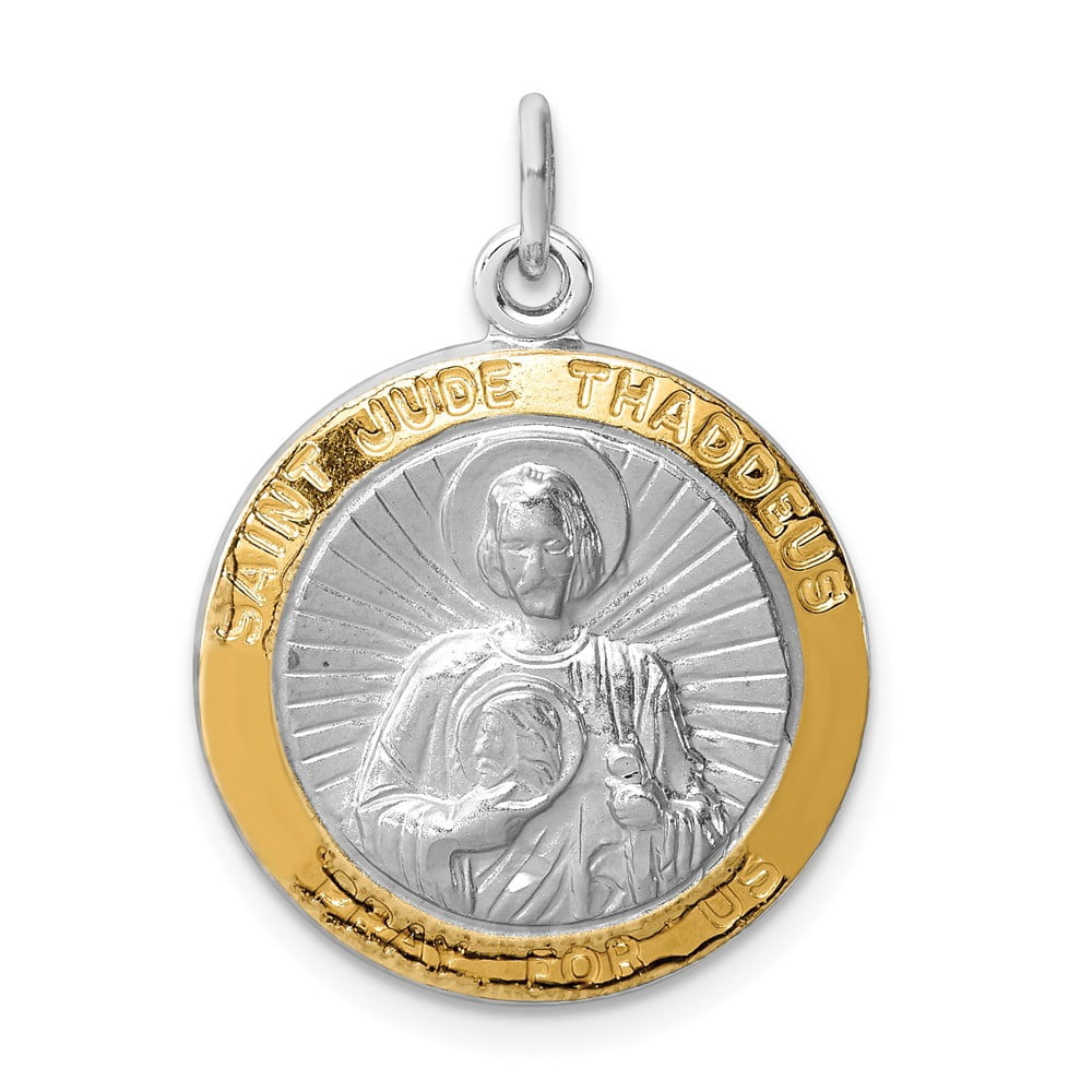 Sterling Silver Saint Jude Thaddeus Medal - Walmart.com