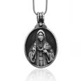 thumbnail image 1 of Sterling Silver Saint Tatiana Men's Necklace, Silver Saint Tatiana Medallion, Silver Christian Man Pendant, Religious Silver Gift Accessory, 1 of 5