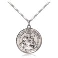 thumbnail image 1 of Sterling Silver San Raymon Nonato Pendant 3/4 x 5/8 inches with 18 inch Sterling Silver Curb Chain, 1 of 1