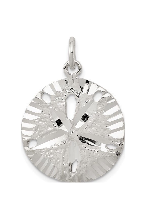 Sterling Silver Sand Dollar Charm Solid Casted Polished Chic Timeless Precious A classic choice for celebrating love and achievement