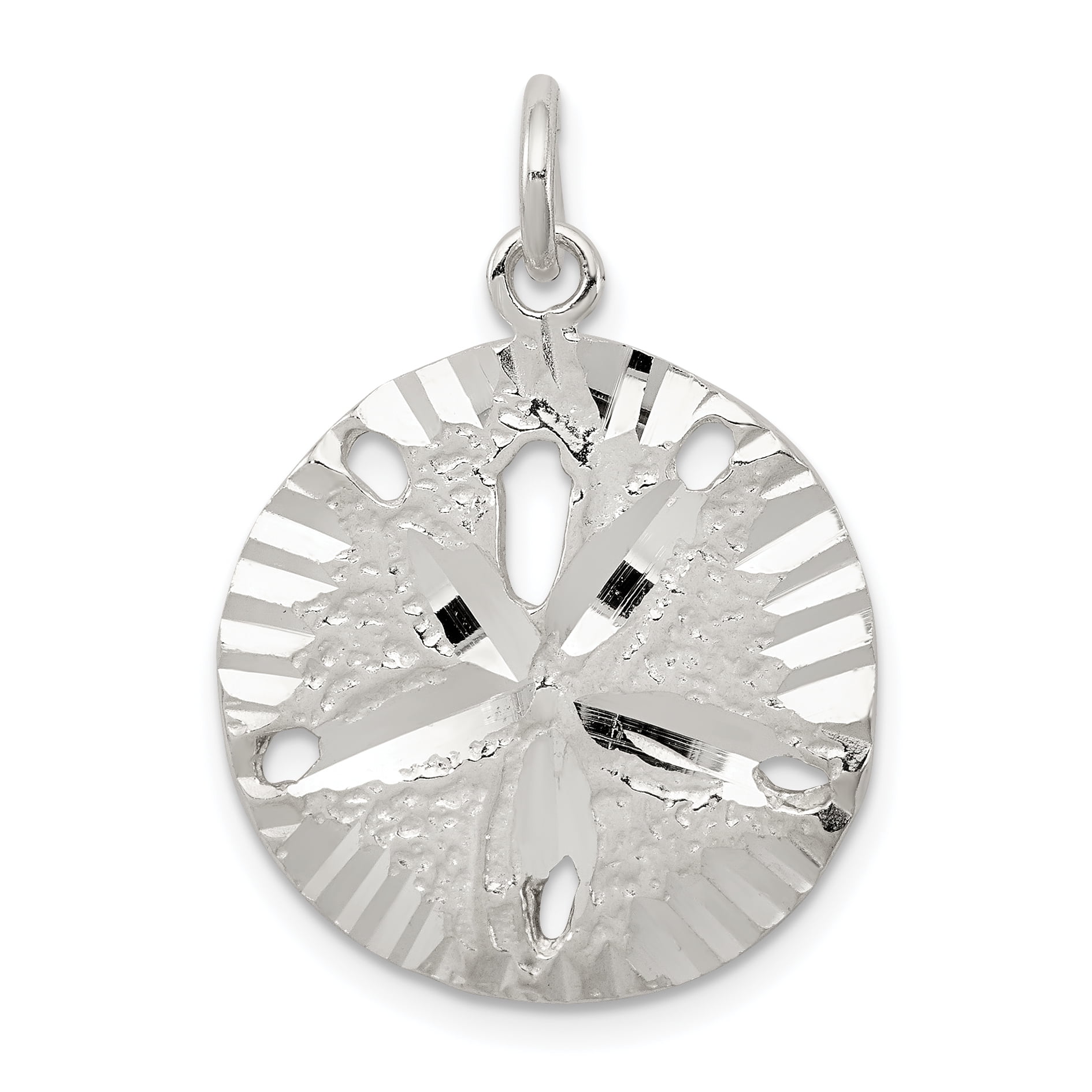 Sand Dollar Charm 16mm Diameter Antiqued Sterling Silver Sand Dollar Charm 16mm Diameter Antiqued Sterling Silver