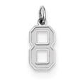 thumbnail image 1 of Sterling Silver Satin Number 8 Charm Pendant, 1 of 1