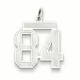thumbnail image 1 of Sterling Silver Satin Number 84 Charm Pendant, 1 of 2