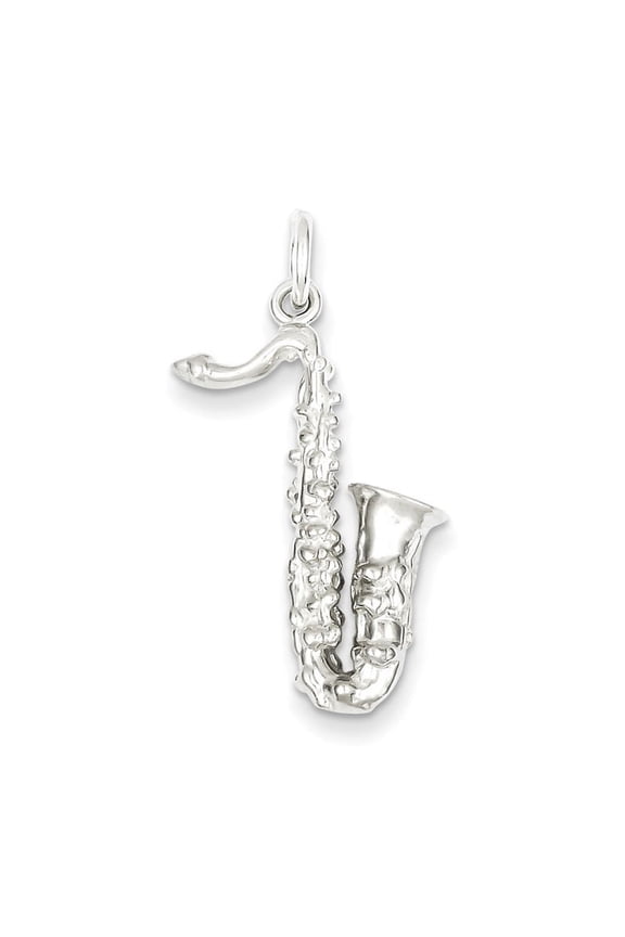 Sterling Silver Saxophone Charm QC782