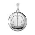thumbnail image 1 of Sterling Silver "Scales of Justice" Round Locket - 3/4 Inch X 3/4 Inch, 1 of 1