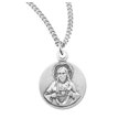 thumbnail image 1 of Sterling Silver Scapular Sacred Heart of Jesus Medal Pendant Necklace, 1 of 7