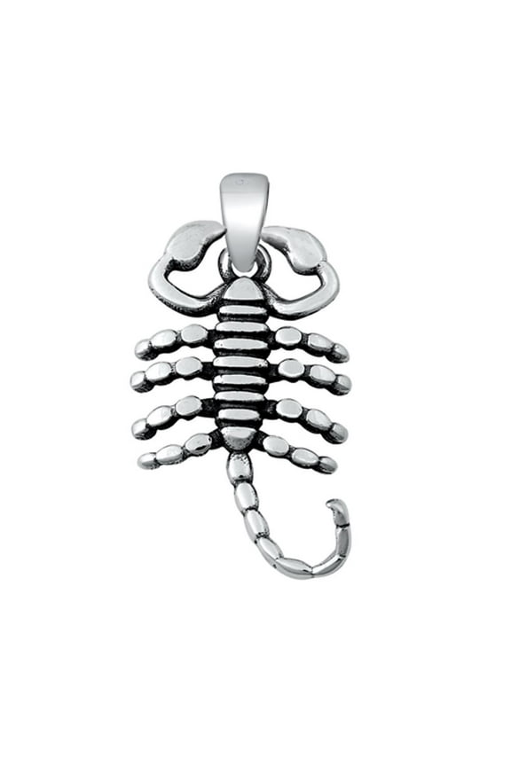 Sterling Silver Scorpion Pendant Animal Bug Insect Creepy Scorpio Zodiac Charm Jewelry Female Unisex
