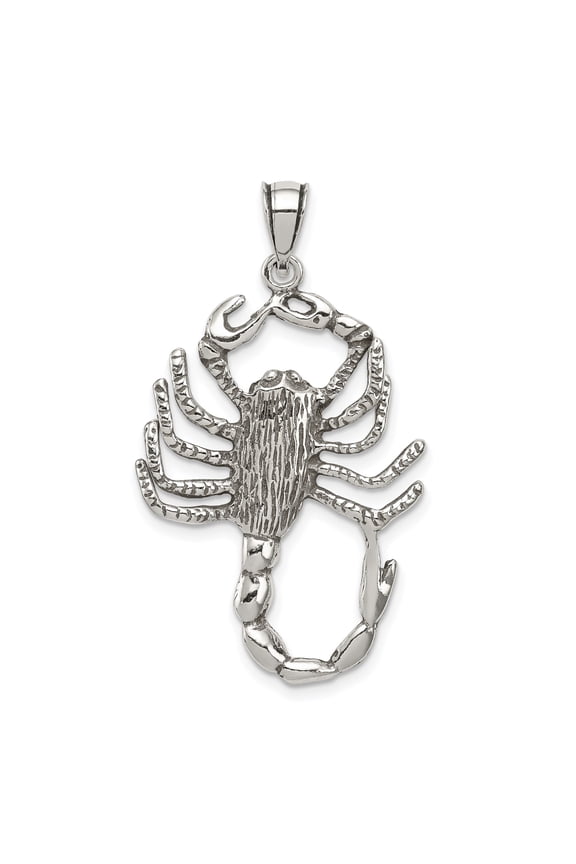 Sterling Silver Scorpion Pendant Necklace for Men and Unisex, 925 Animal Totem Jewelry with Lifelike Design, Astrology Symbol, Bold Nature-Inspired Statement Accessory