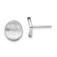 thumbnail image 1 of Sterling Silver Scratch Finish Post Earrings Sterling Silver Earrings, 1 of 1