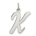 thumbnail image 1 of Sterling Silver Script Letter K Initial Charm Pendant, 1 of 1