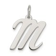 thumbnail image 1 of Sterling Silver Script Letter M Initial Charm Pendant, 1 of 4