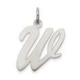 thumbnail image 1 of Sterling Silver Script Letter W Initial Charm Pendant, 1 of 4