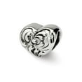 thumbnail image 1 of Sterling Silver Scroll Heart Bead - Antiqued, 1 of 1