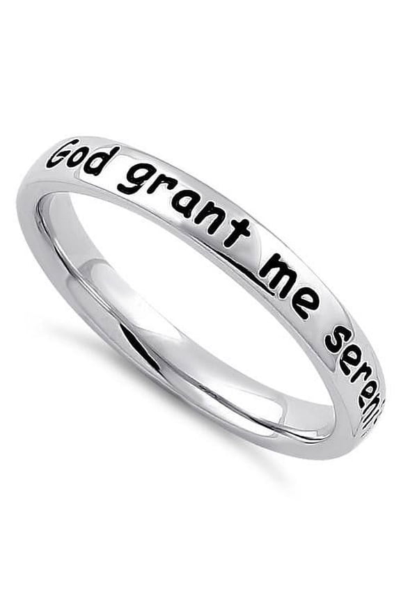 Sterling Silver Serenity Band Ring (9)