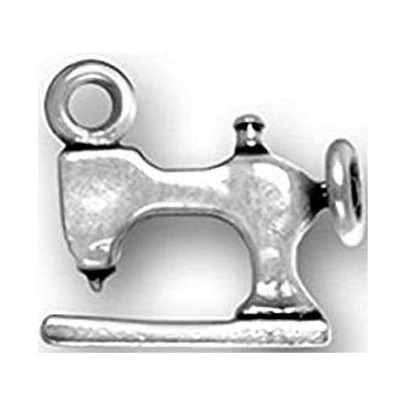 Sterling Silver Sewing Machine Charm Item #339 3D