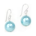 thumbnail image 1 of Sterling Silver Shell Pearl Drop Earrings, Blue, 1 of 1