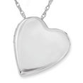 thumbnail image 1 of Sterling Silver Side Dangle Plain Heart Locket - 1 Inch x 1 Inch, 1 of 5