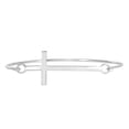thumbnail image 1 of Sterling Silver  Sideways Cross Bangle With Hook Style Clasp, 1 of 3