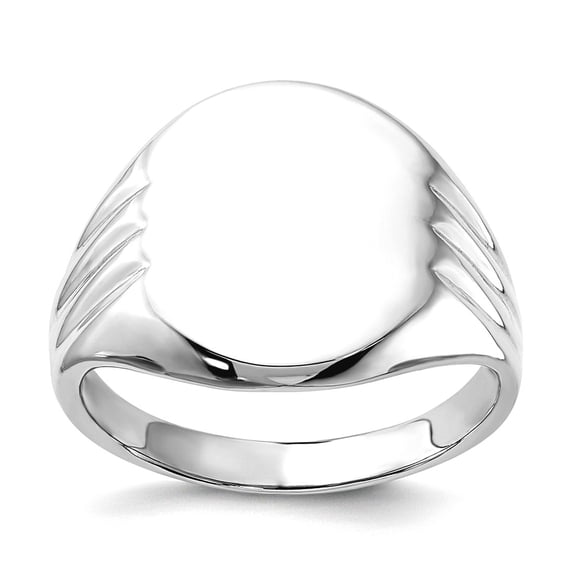 925 Sterling Silver Solid Polished Signet Ring Size 6 - 4.4 Grams - Jewelry Gift for Mom