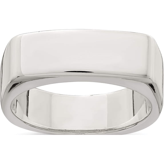 Sterling Silver Signet Ring (Size 8) Made In India qr2419-8