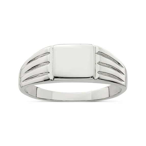 Sterling Silver Signet Ring (Size 8) Made In India qr2430-8