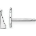 thumbnail image 1 of Sterling Silver Silver/Rhodium-Plated Delaware State Earrings (7.7 X 2.74) Made In United States xne50ss-de, 1 of 5